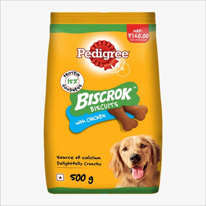 Pedigree Biscrok Biscuits for Dogs (Above 4 months) - Chicken flavour