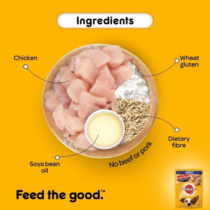 Pedigree Chicken & Liver Chunks in Gravy Adult Wet Dog Food