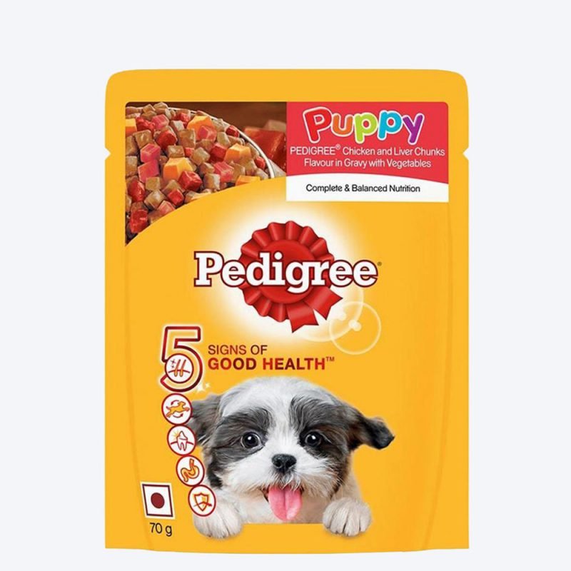 Pedigree Chicken & Liver Chunks in Gravy with Vegetables Wet Puppy Food