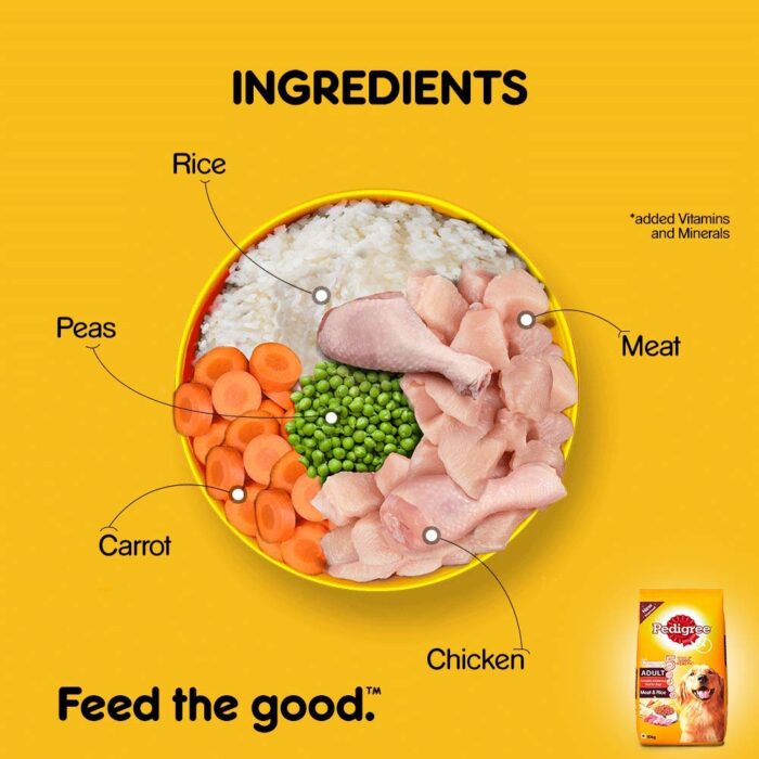 Pedigree Meat Rice Adult Dry Dog Food