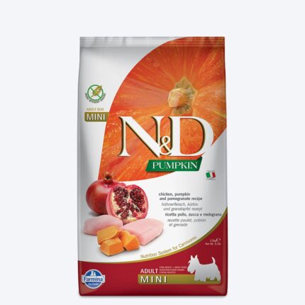 Farmina N&D Pumpkin Chicken & Pomegranate Grain Free Mini Breed Adult Dog Dry Food