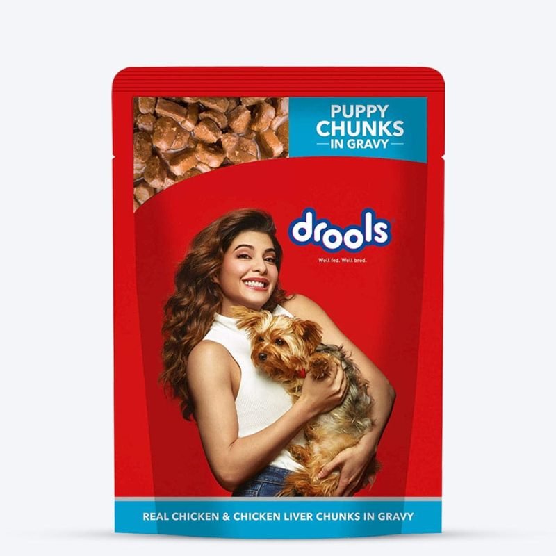 Drools Real Chicken and Chicken Liver Chunks in Gravy Puppy Wet Food - 150g