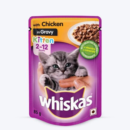 Whiskas Chicken in Gravy Wet Kitten food - 85g packs