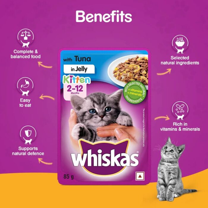 Whiskas Tuna in Jelly Wet Kitten Food - 85g packs