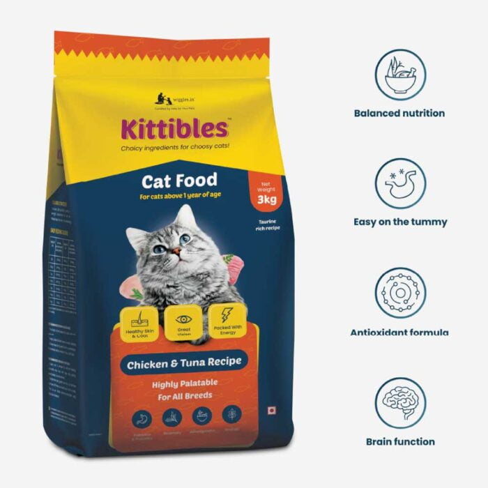 Wiggles Kittibles Chicken and Tuna Adult Cat Dry Food