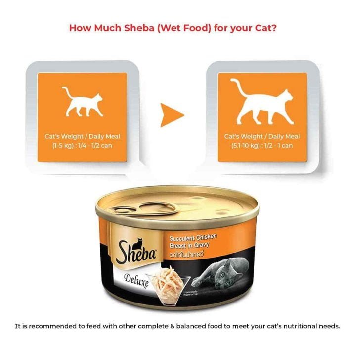Sheba Succulent Chicken Breast in Gravy Adult Wet Cat Food - 85 g packs