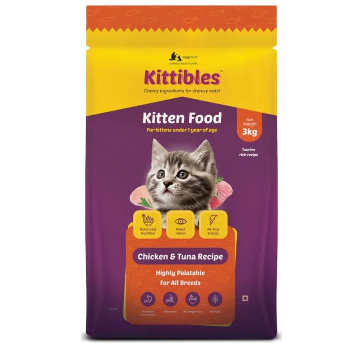 Wiggles Kittibles Chicken and Tuna Kitten Dry Food