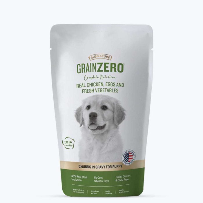 Signature-Grain-Zero-Wet-Puppy-Food-Chicken-Chunks-In-Gravy-150g