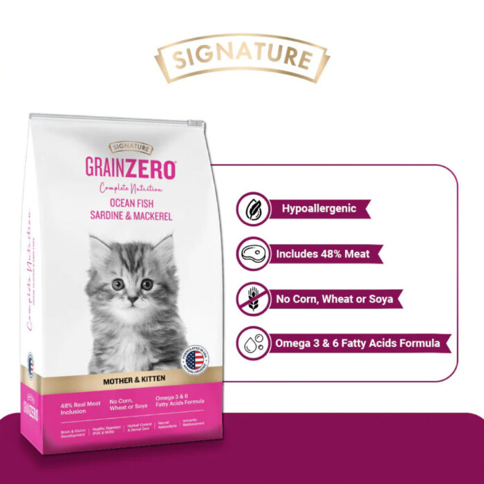 Signature Grain Zero Mother & Kitten Dry Cat Food